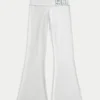 Hose mit grafischem Muster und umgeschlagener Taille