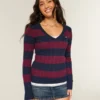 Ikonischer Pullover mit V-Ausschnitt und Zopfmuster
