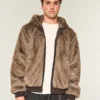 Kapuzenjacke aus Kunstfell