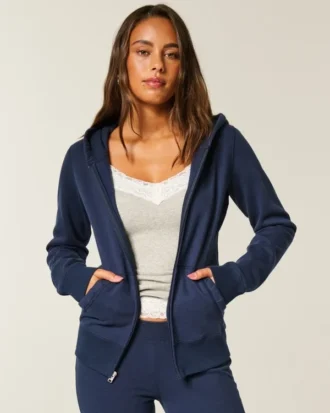Kapuzenjacke mit Reißverschluss