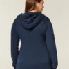 Kapuzenjacke mit Stern-Grafik und Reißverschluss