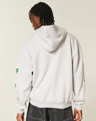 Kastenförmig Ohio State University Buckeyes Grafik-Kapuzenjacke mit Reißverschluss