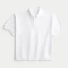 Kastenförmiges Crop-Polo