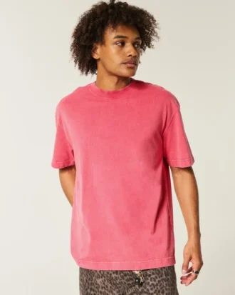 kastenfrmiges gewaschenes schweres t shirt mit rundhalsausschnitt 2 330x413 - Kastenf&ouml;rmiges, gewaschenes, schweres T-Shirt mit Rundhalsausschnitt