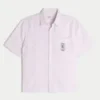 Kastenförmiges Kurzarm-Shirt aus Leinenmischung mit Key West-Grafik