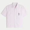 Kastenförmiges Kurzarm-Shirt aus Leinenmischung mit Key West-Grafik