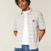 Kastenförmiges Kurzarm-Shirt mit Pilz-Grafik