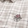 Kastenförmiges Kurzarm-Shirt mit Pilz-Grafik