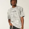 Kastig geschnittenes, schweres Camo Dodge Challenger SRT Grafik-T-Shirt