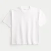 Kastig geschnittenes, schweres Crew-T-Shirt
