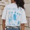 Kastig geschnittenes, schweres Oasis-Grafik-T-Shirt