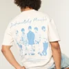 Kastig geschnittenes, schweres Oasis-Grafik-T-Shirt
