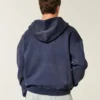 Kastiger Hoodie mit Reißverschluss