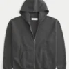 Kastiger Hoodie mit Reißverschluss