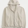 Kastiger Hoodie mit Reißverschluss