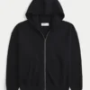 Kastiger Hoodie mit Reißverschluss
