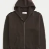 Kastiger Hoodie mit Reißverschluss