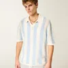 Kastiger Kurzarm-Pullover-Polo