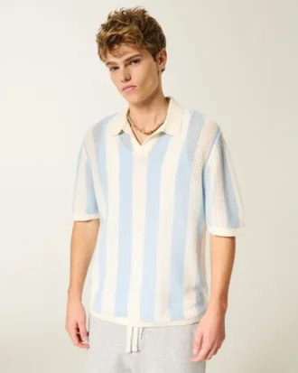 Kastiger Kurzarm-Pullover-Polo