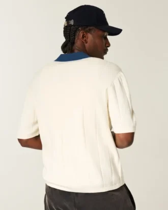 Kastiger Kurzarm-Pullover-Polo