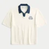 Kastiger Kurzarm-Pullover-Polo