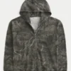 Kastiger Thermal-Camo-Hoodie mit Reißverschluss