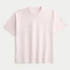 Kastiges Crew-T-Shirt aus schwerer Baumwolle