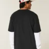 Kastiges Crew-T-Shirt aus schwerer Baumwolle