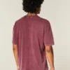 Kastiges Crew-T-Shirt aus schwerer Baumwolle