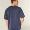 Kastiges Crew-T-Shirt aus schwerer Baumwolle