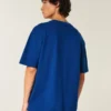 Kastiges Crew-T-Shirt aus schwerer Baumwolle