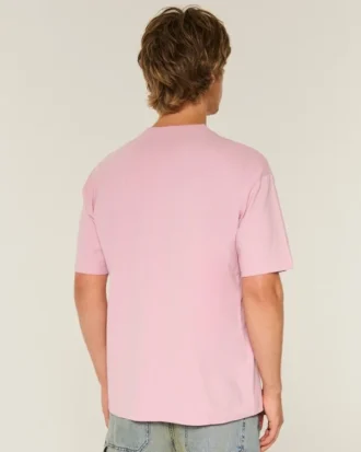 Kastiges Crew-T-Shirt aus schwerer Baumwolle