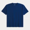 Kastiges Crew-T-Shirt aus schwerer Baumwolle