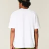 Kastiges Crew-T-Shirt aus schwerer Baumwolle