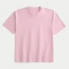 Kastiges Crew-T-Shirt aus schwerer Baumwolle