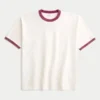 Kastiges Crew-T-Shirt aus schwerer Baumwolle