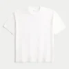 Kastiges Crew-T-Shirt aus schwerer Baumwolle