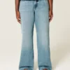 Kurvige Baggy-Jeans mit hoher Leibhöhe