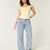 Kurvige High-Rise-Baggy-Jeans in mittlerer Waschung