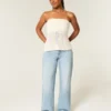 Kurvige, tief sitzende Baggy-Jeans im Used-Look