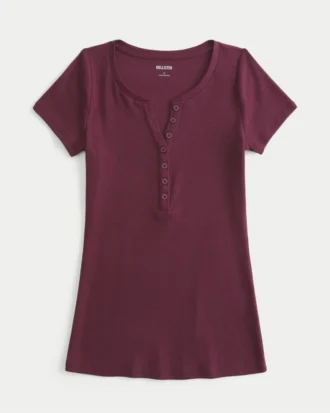 Kurzarm-Y2K-Henley