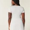 Kurzärmeliges Henley-Babydoll-Oberteil
