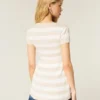 Kurzärmeliges Henley-Babydoll-Oberteil