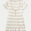 Kurzärmeliges Henley-Babydoll-Oberteil