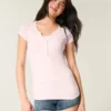 Kurzärmeliges Henley-Shirt