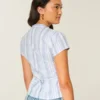 Kurzärmeliges Henley-Shirt mit V-Ausschnitt