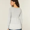 Langärmelige Flyaway Babydoll-Strickjacke