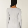 Langärmeliger Babydoll-Pullover mit quadratischem Ausschnitt
