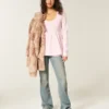 Langärmeliges Henley-Babydoll-Oberteil