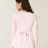Langärmeliges Henley-Babydoll-Oberteil
